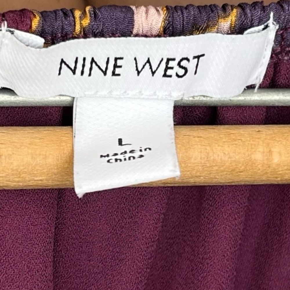 Nine West purple peasant top fluttery maxi skirt - Picture 4 of 6